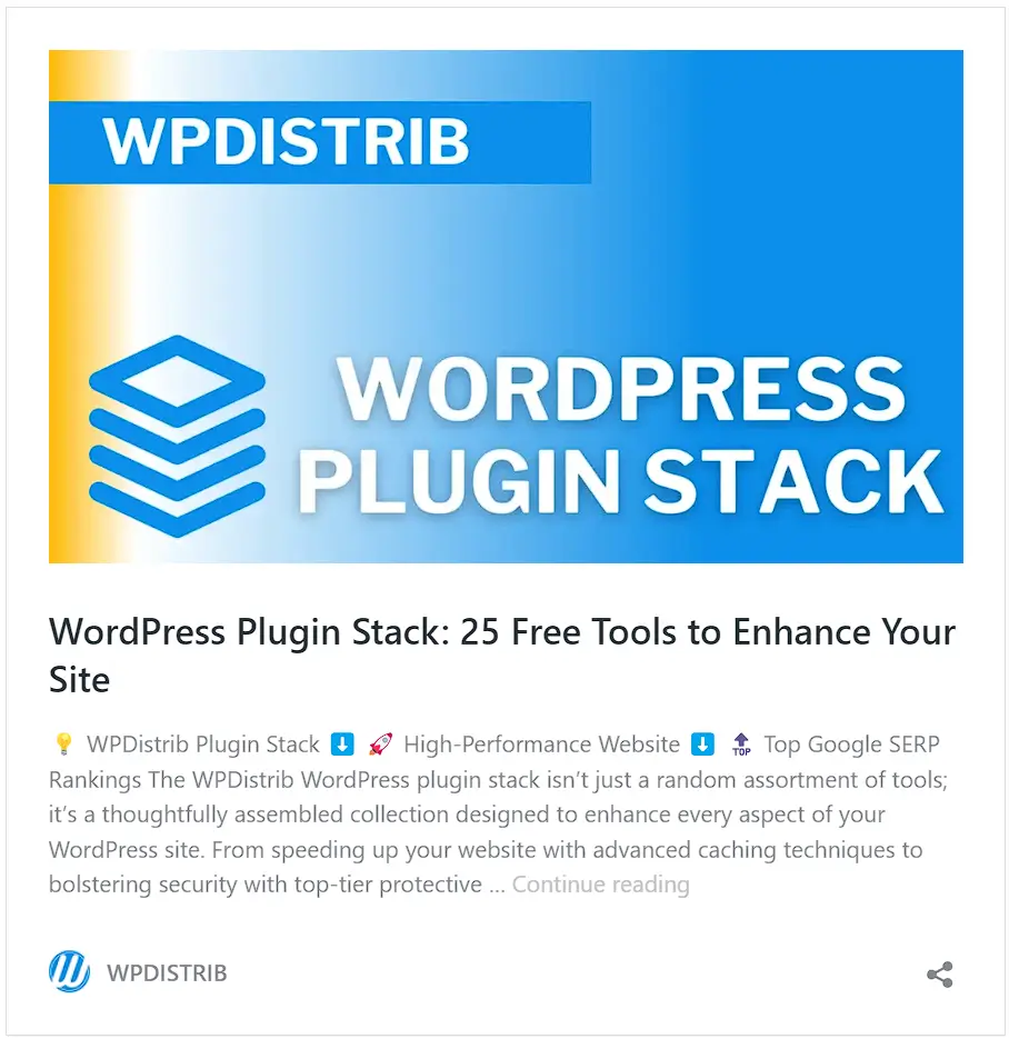 Vignette du WPDistrib WordPress Plugin Stack