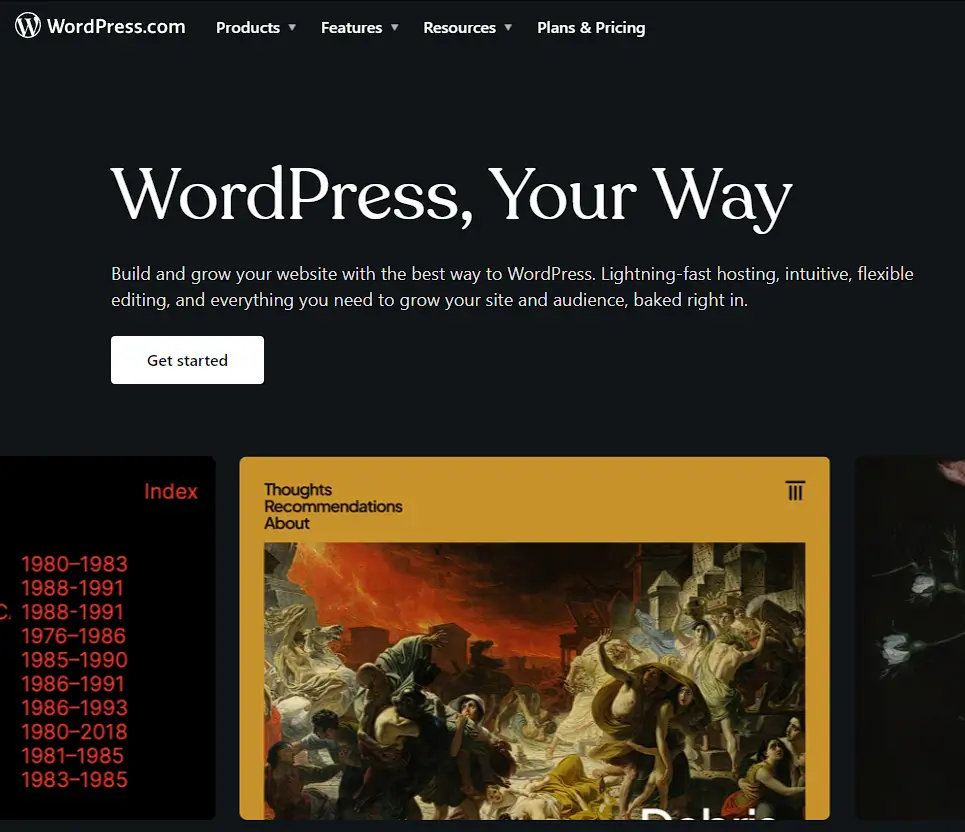 wordpress com homepage build your website