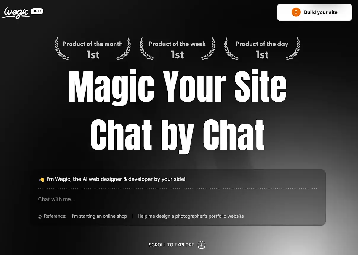 magic your site chat by chat wegic ai