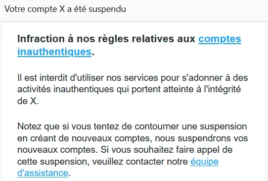 Un bannissement ça peut tomber n’importe quand